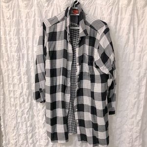 1X White Buffalo Plaid Flannel